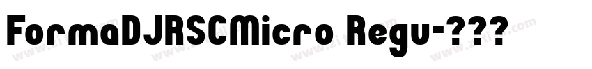 FormaDJRSCMicro Regu字体转换
